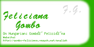 feliciana gombo business card